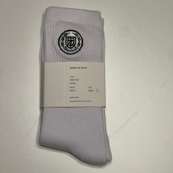 Honor The Gift Men's Crew Crest Socks OSFA - Picture 1 of 6